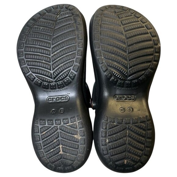 Crocs Platfirm Clogs Womens Sz 8 Classic Bae Pride Translucent Glitter - Picture 13 of 16